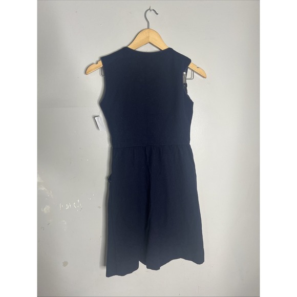 Vintage Original Lanz Salzburg Navy Wool Girl's Dress 12 - Picture 3 of 5